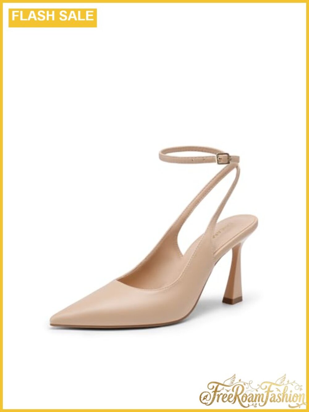 Women's Slingback Closed Toe Pointed Toe High Heel Pumps Faux Leather Dress